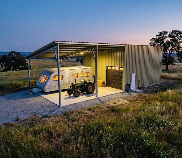 26 × 26 RV Mancave steel building