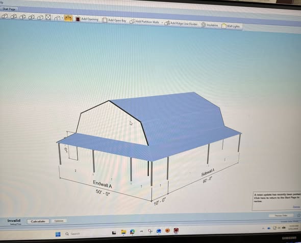 CLSC custom steel building install